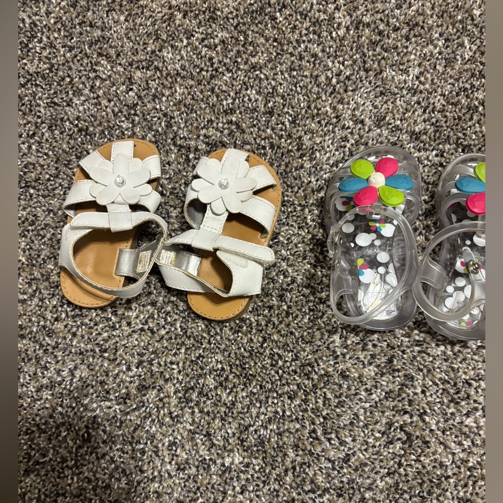 White Kids Sandals